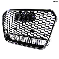 Спортна черна маска за предна броня тип RS за AUDI A6 C7 12-15 - DA55